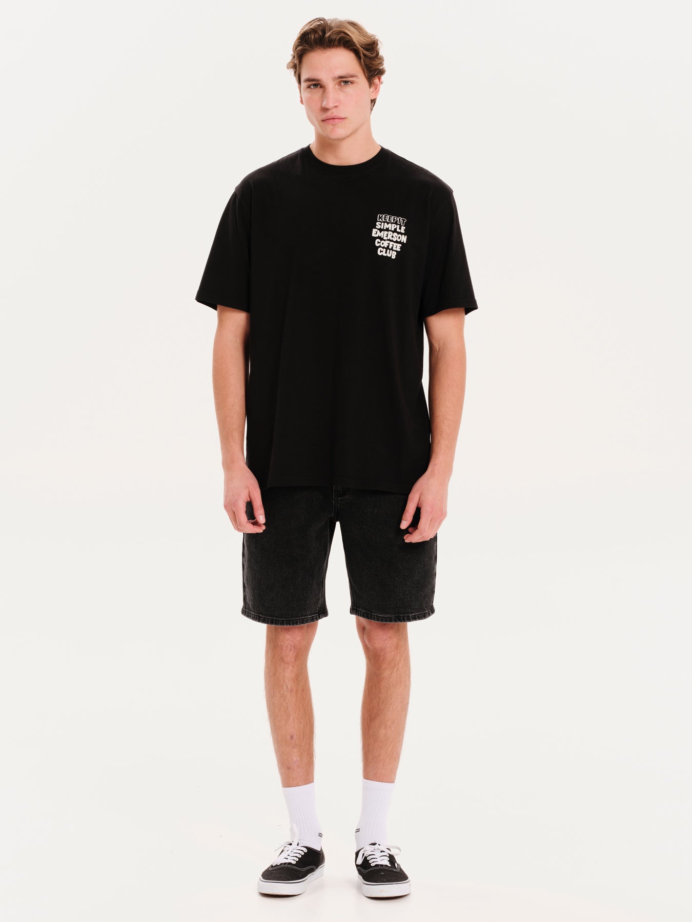 T-shirt Emerson Μαύρο Keep it simple
