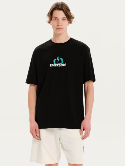 Emerson Μαύρο T-shirt Με Logo