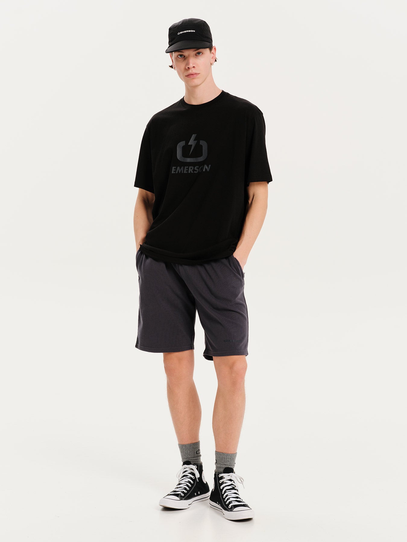 T-shirt Black Emerson Logo